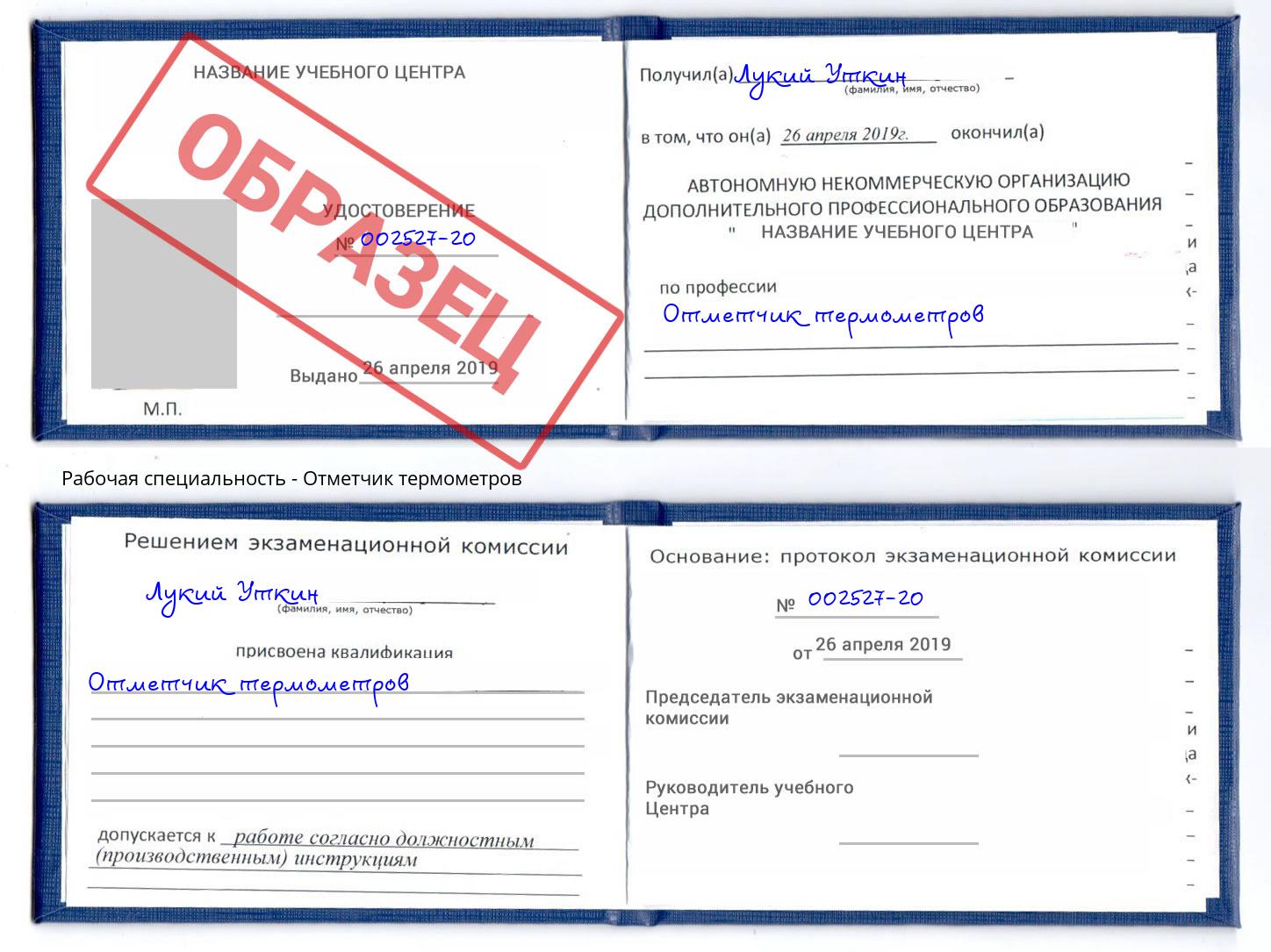 Отметчик термометров Балашов